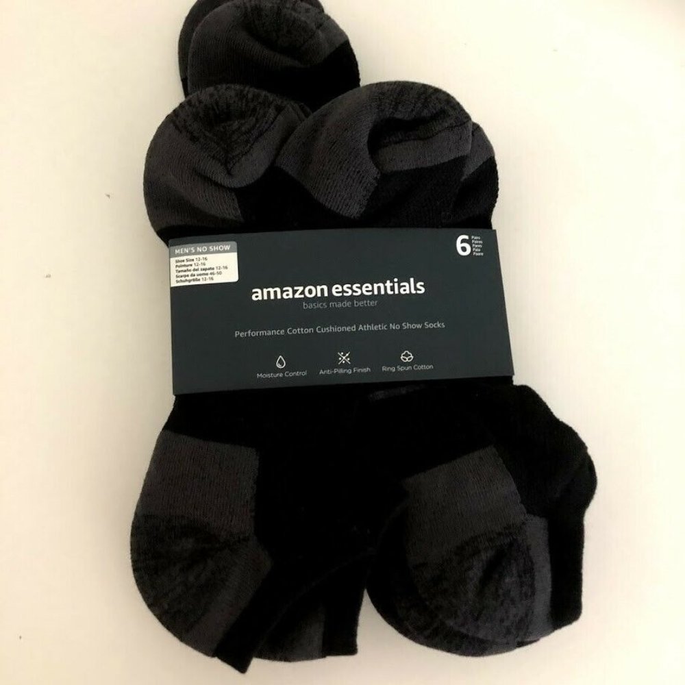 Essentials Men's 6-Pack Performance Cotton Cushion